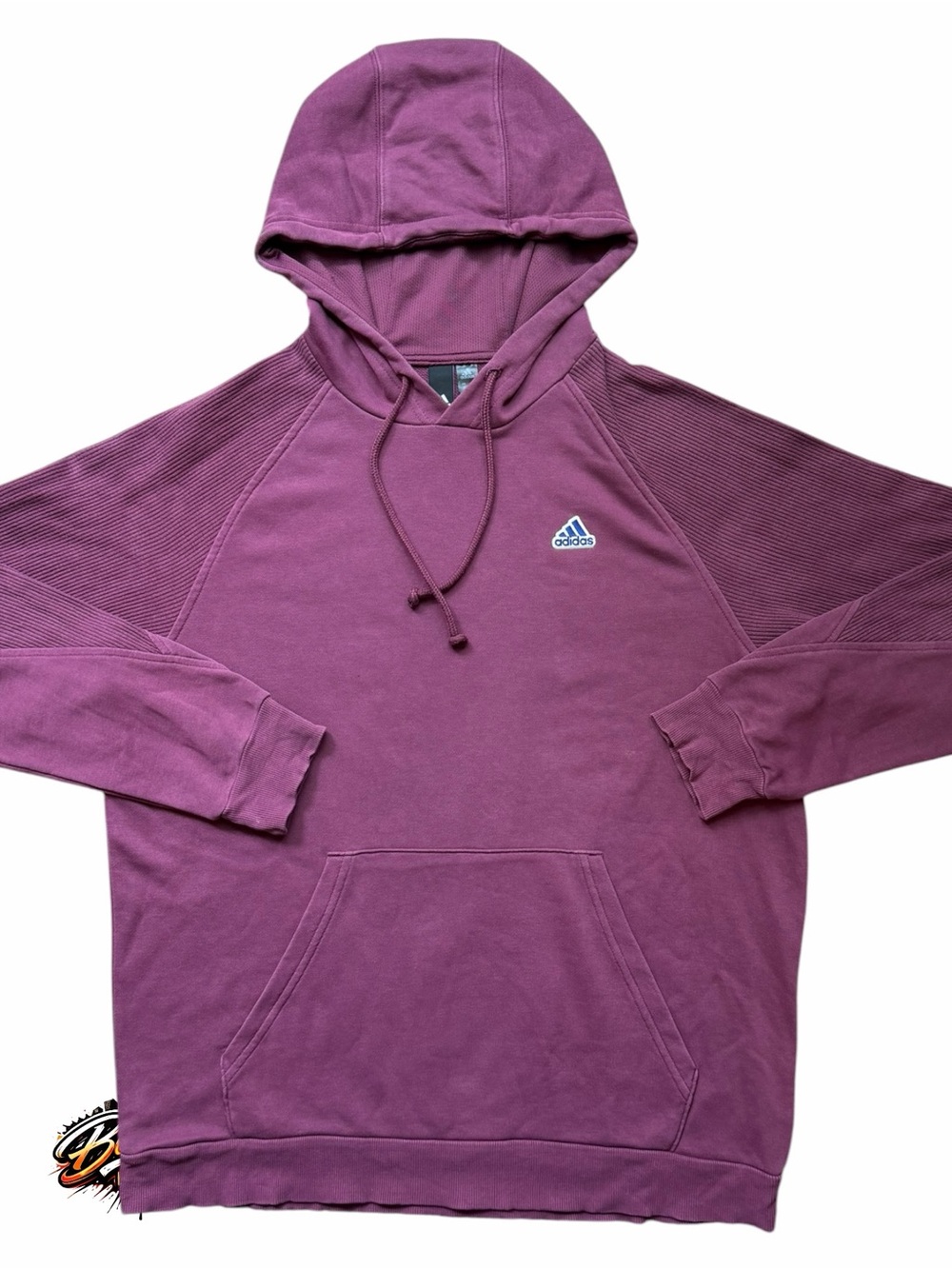 Adidas Men's Medium Plum Maroon Burgundy Sweatshirt Pullover Hoodie
